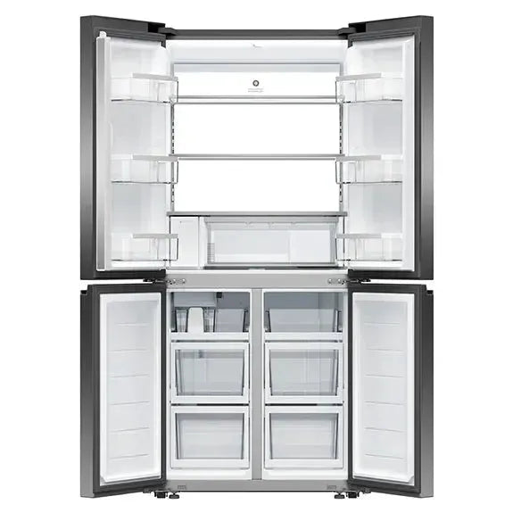 Fisher & Paykel 498 Litre Quad Door Refrigerator Freezer with Ice & Water - Dark Stainless Steel
