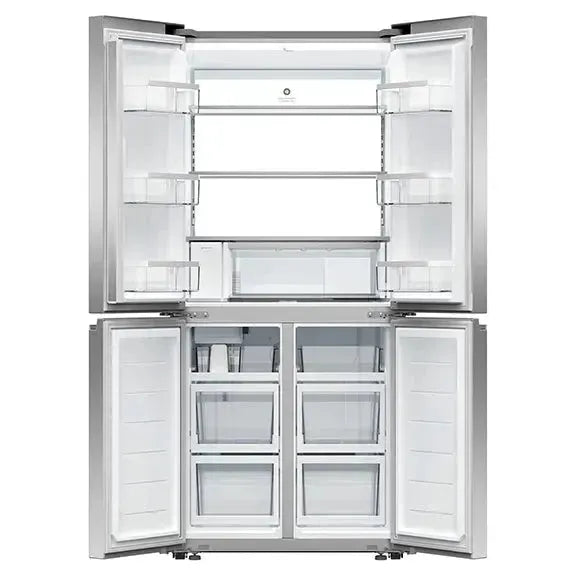 Fisher & Paykel 498 Litre Quad Door Refrigerator Freezer with Ice & Water - Stainless Steel