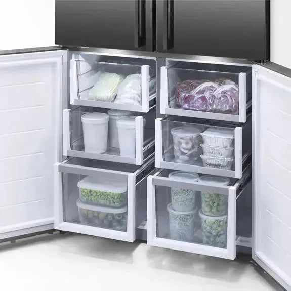 Fisher & Paykel 538 Litre Quad Door Refrigerator - Black Stainless Steel
