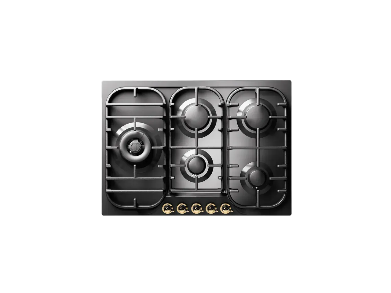 ILVE Nostalgie 70 cm enamelled steel gas hob 5 burners - Dual