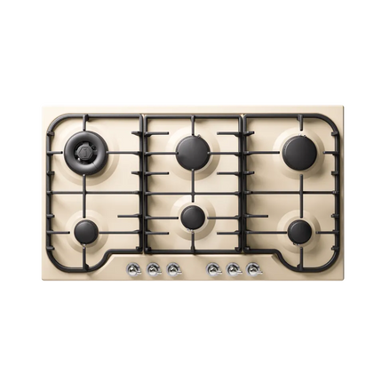 ILVE Nostalgie 90 cm enamelled steel 6 burners gas hob