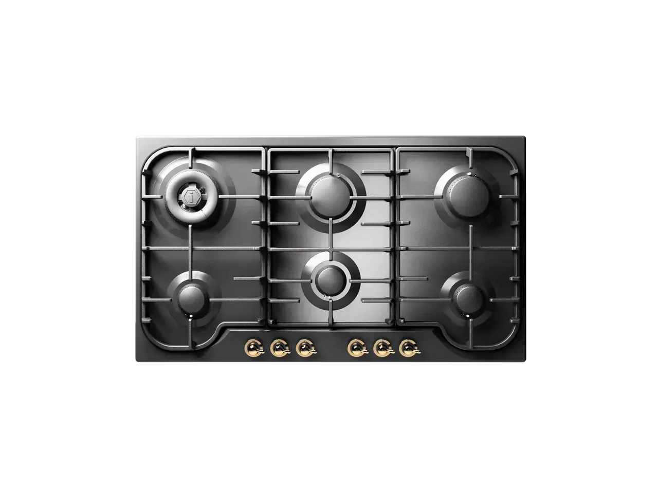 ILVE Nostalgie 90 cm enamelled steel 6 burners gas hob