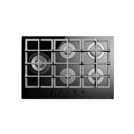 ILVE Professional Plus 75 cm tempered glass gas hob 5 burners