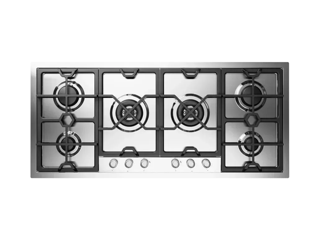 ILVE Panoramagic 120 cm stainless steel flush mounted gas hob 6 burners - Dual