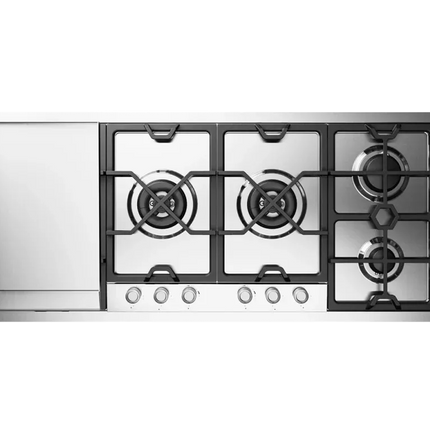 ILVE Panoramagic 120 cm stainless steel flush mounted gas hob 6 burners - Dual