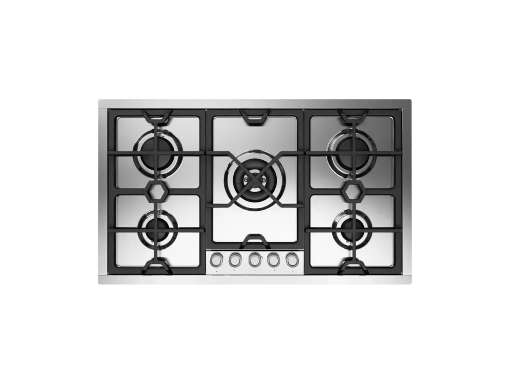 ILVE Panoramagic 90 cm stainless steel flush gas hob 5 burners - Dual