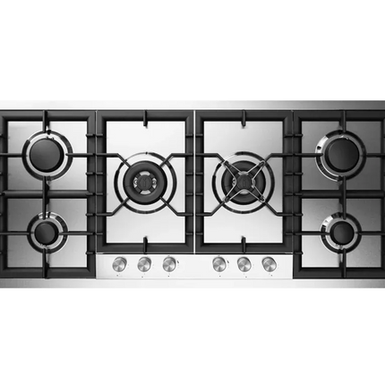 ILVE Professional Plus 120 cm stainless steel flush mounted gas hob 6 burners - Dual