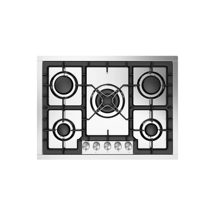 ILVE Professional Plus 70 cm stainless steel flush gas hob 5 burners - Dual