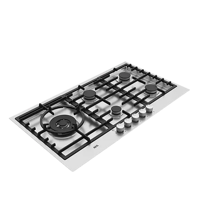 AEG 90cm 5 Burner Gas Cooktop - Stainless Steel