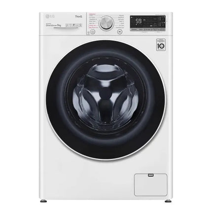 LG 9kg Front Load Washer - White