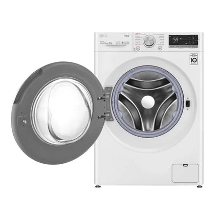 LG 9kg Front Load Washer - White