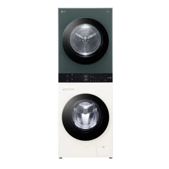 LG 12kg/9kg WashTower All-In-One Stacked Washer Dryer - White/Forest Green