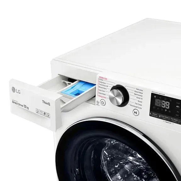 LG 12kg Front Load Washer - White