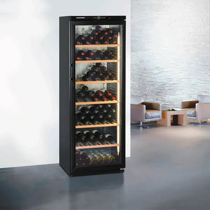 Liebherr 195 Bottle Single Zone Wine Cabinet Barrique - Black