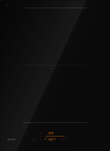 Asko 38cm Induction Cooktop - Series 5 - Black - HI5320FBG1