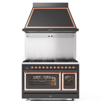 ILVE Nostalgie 120 cm enamelled steel double oven range cooker