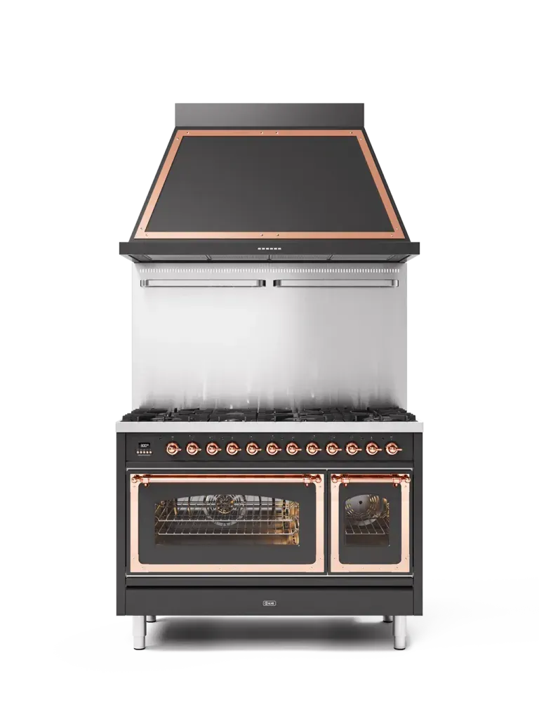 ILVE Nostalgie 120 cm enamelled steel double oven range cooker