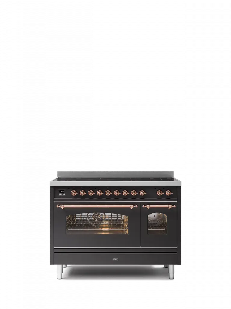 ILVE Nostalgie 120 cm enamelled steel double oven range cooker