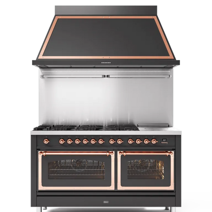 ILVE Nostalgie 150 cm enamelled steel double oven range cooker