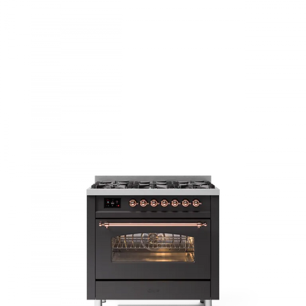 ILE Nostalgie 90 cm enamelled steel single oven range cooker