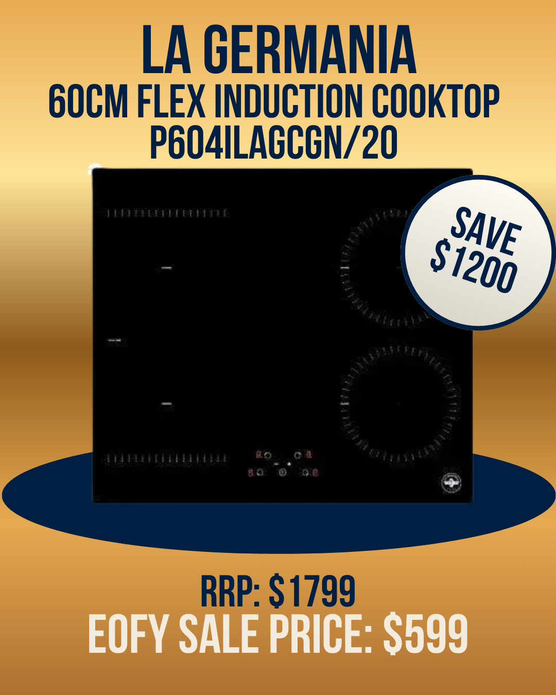 La Germania 60cm Flex Induction Cooktop - P604ILAGCGN/20 *Limited Stock*