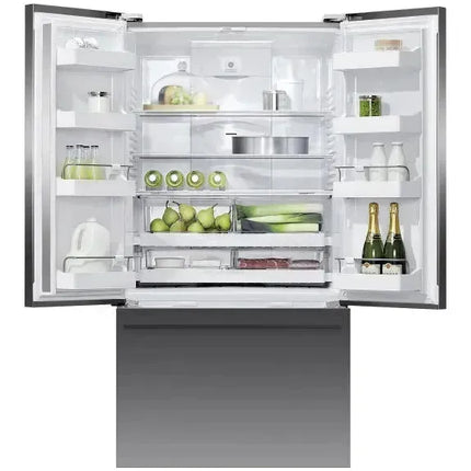 Fisher & Paykel 569 Litre French Door Refrigerator - Black Stainless