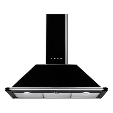 Smeg 90cm Victoria Chimney Rangehood - Black