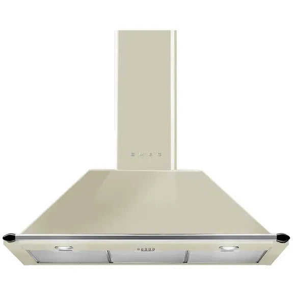 Smeg 90cm Victoria Canopy Rangehood - Panna Cream