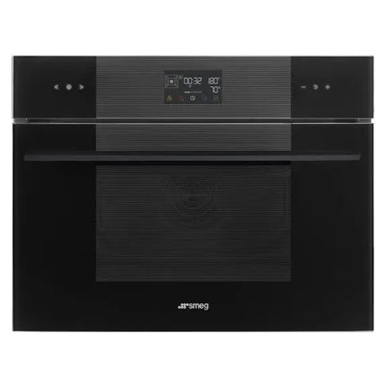 Smeg 45cm Linea Compact Steam100 Oven - Midnight Black