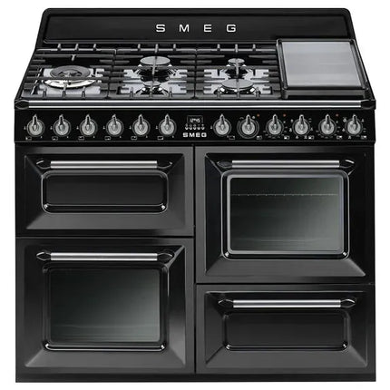 Smeg 110cm Victoria Dual Fuel Freestanding Cooker - Black