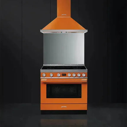 Smeg 90cm Portofino Induction Cooker - Burnt Orange