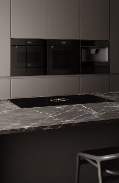 Bertazzoni 15cm Warming Drawer WD60B Modern Series Black Glass with 60cm oven and 45cm combi-microwave