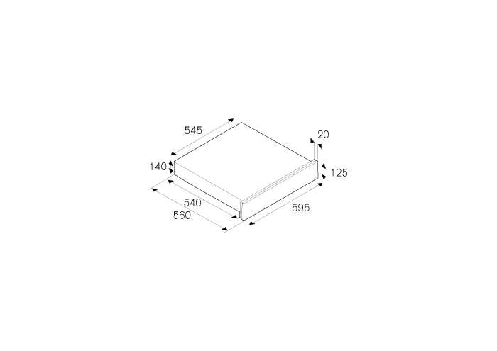 Bertazzoni 15cm Warming Drawer technical specifications / measurements