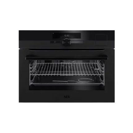 AEG 45cm SteamPro Compact Oven - Matte Black