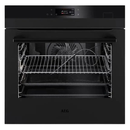 AEG 60cm SteamCrisp Pyroluxe Oven - Black