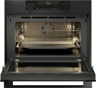 Falcon premium European glass black upright 1100mm induction cooker with open oven interior