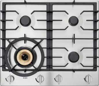 Falcon premium European glass black upright 1100mm induction cooker with gas burners and control knobs