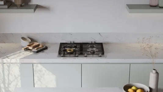 Falcon premium European glass black upright 1100mm induction cooker in modern kitchen