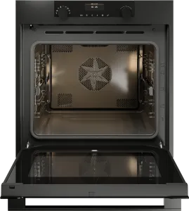 Falcon premium European glass black upright 1100mm induction cooker with open oven interior