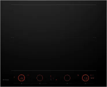 Falcon premium European glass black upright 1100mm induction cooker with digital controls