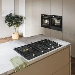 Falcon premium European glass black upright 1100mm induction cooker in modern kitchen
