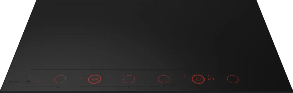 Falcon premium European glass black upright 1100mm induction cooker with red digital controls