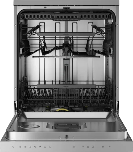 Falcon premium European glass black upright 1100mm induction cooker with sleek design