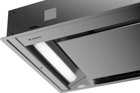 ASKO under-cabinet range hood with sleek stainless steel design and integrated lighting