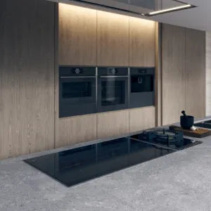 Falcon premium European glass black upright 1100mm induction cooker in modern kitchen