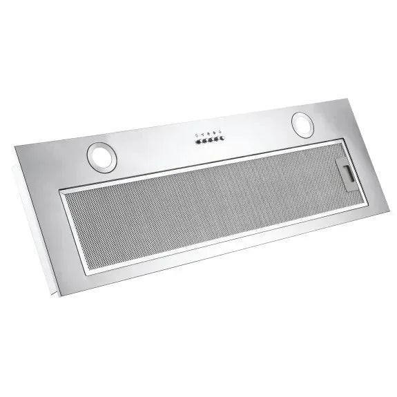 Stainless steel undermount rangehood with mesh filter and push button controls
