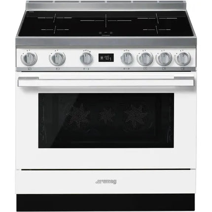 Smeg 90cm Portofino Induction Cooker - White