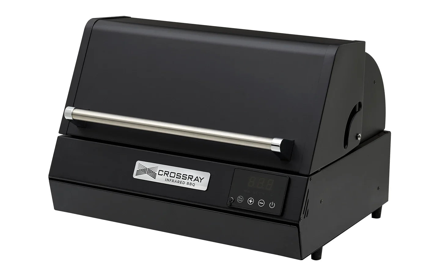 Crossray Infrared BBQ grill with digital controls and sleek black design