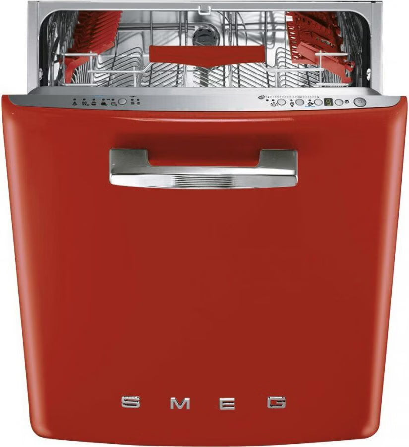 Smeg 60cm Built-Under Dishwasher Retro Red - DWIFABR-1 *Clearance Line*