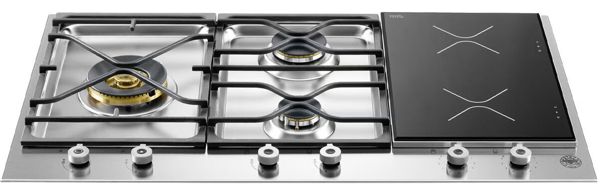 Bertazzoni 90cm Gas Hob with Induction Zone - PM36310X *Clearance Line*